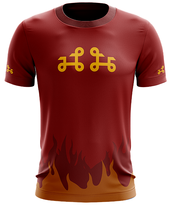 Camisa Esportiva / Fogo nos Racistas / Unissex / Cor Vermelha