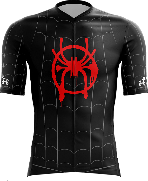 Camisa Ciclismo / Miles Morales / Unisex / Cor Preta