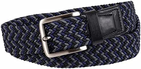 Tommy Bahama Men's Stretch Braided Webbing Leather Tab Belt