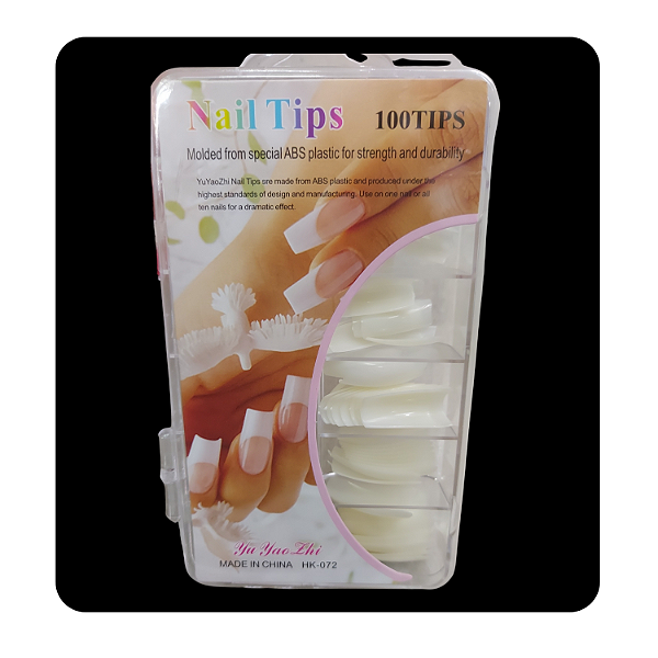 Tips Sorriso para Alongamento Leitosa 100 Unidades