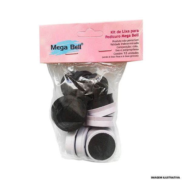 Refil de Lixa com Encaixa para Motor Mega Bell 12 unidades