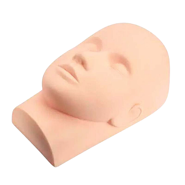 Rosto de Silicone p/ Treino de Extensão de Cílios