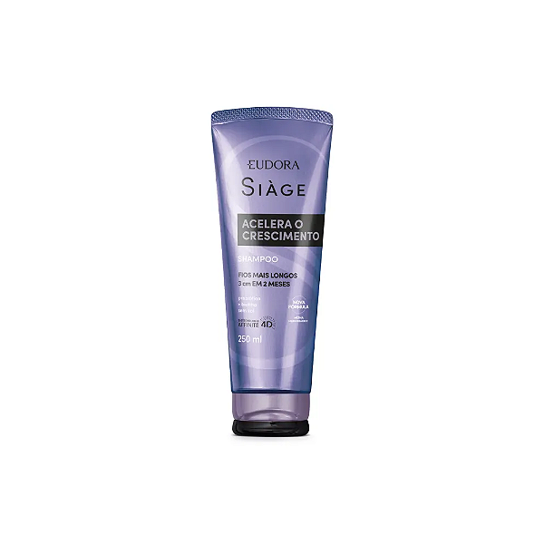 Shampoo Fios Mais Longos Acelera o Crescimento Eudora Siàge 250ml