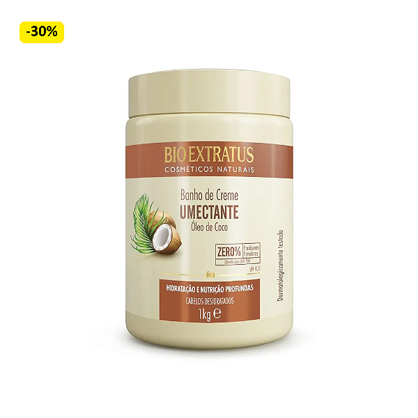 Banho de Creme Umectante Óleo de Coco Bio Extratus 1kg