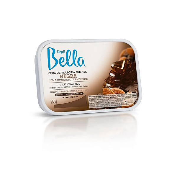 Cera Quente Depilatória Barra Negra Amêndoas e Cacau Depil Bella 250g