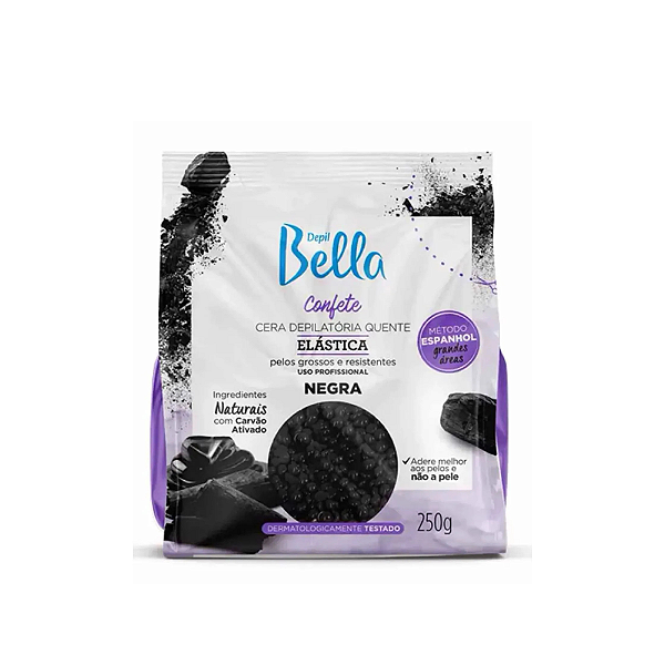 Cera Elástica Confete Negra Depil Bella 250g