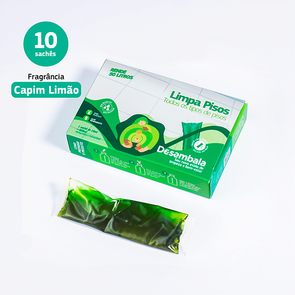 Combo 10 unidades - Limpa Pisos CAPIM-LIMÃO