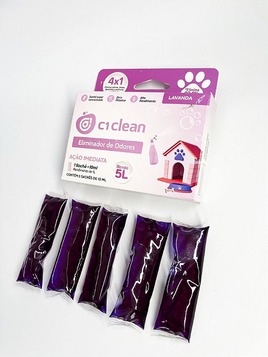 Trio Eliminador de Odores C1 Clean - 5 litros Lavanda - REVENDA