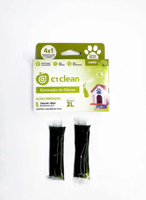 Trio Eliminador de Odores C1 Clean - 2 litros Limão - REVENDA