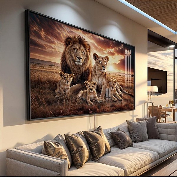 Coleção Família Leão Três Filhotes