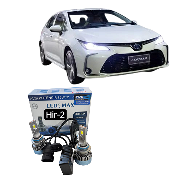 Super Led Hir2 Novo Corolla Gli e Xei Max 150w 15 Mil Lumens e Nova Ix35