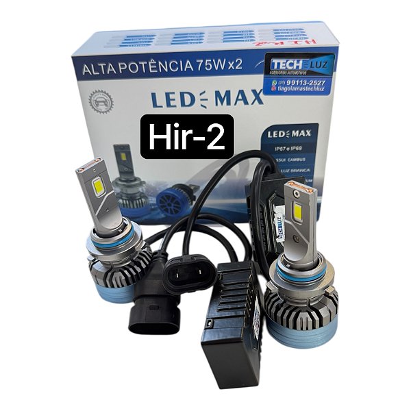Super Led Hir2 Novo Corolla Max 150w 15 Mil Lumens e Nova Ix35