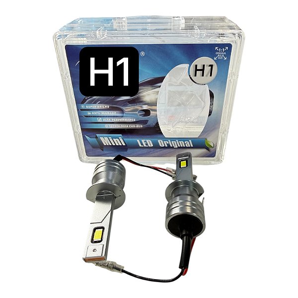 Kit H1 Ultra LED Mini Slim 63W 12.000 lm — 6000K (Par) Plug & Play