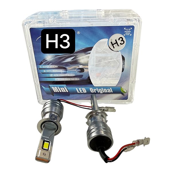 Kit H3 Ultra LED Mini Slim 63W 12.000 lm - 6000K (Par) Plug & Play