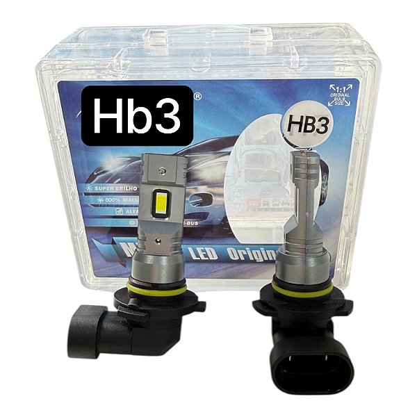 Kit HB3 (9005) Ultra LED Mini Slim 63W 12.000 lm — 6000K (Par) Plug & Play