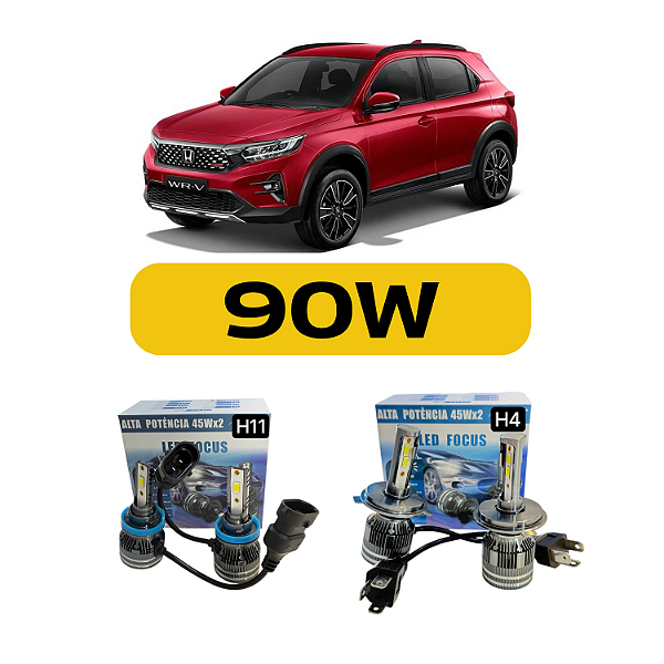 Kit LED Honda WRV (2017-2022) Farol Alto Baixo e Milha