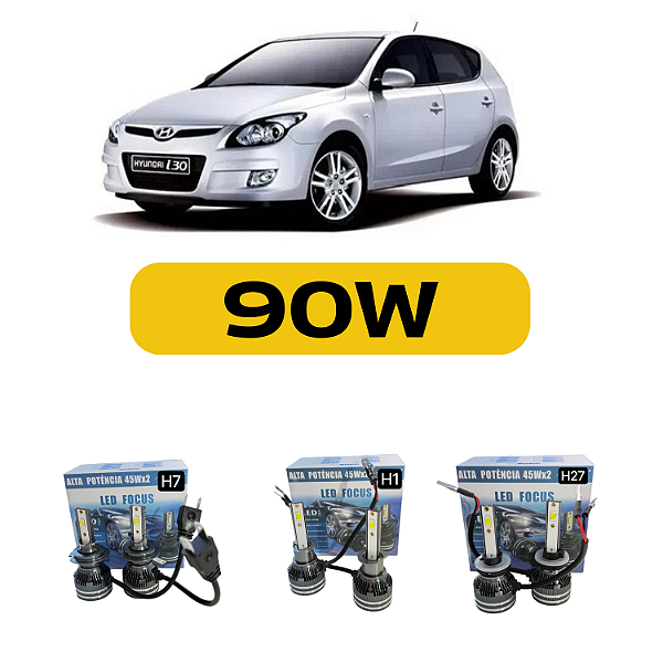 Kit LED Hyundai i30 (2009-2013) Farol Alto Baixo e Milha