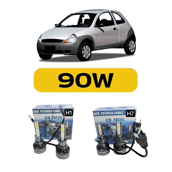 Kt Led Ford Ka (2003 a 2005) Foco Duplo - Farol Alto e Baixo