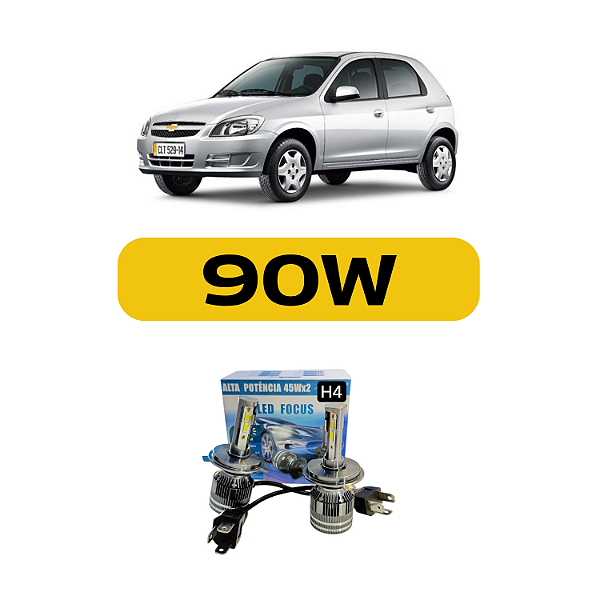 Kit LED Chevrolet Celta (2001-2015) Farol Alto e Baixo