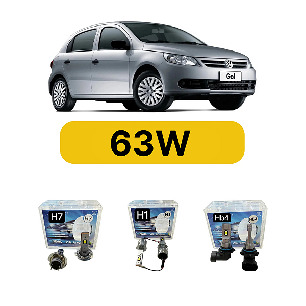 Kit LED Volkswagen Gol G5 (2008-2011) Foco Duplo- Farol Alto Baixo e Milha