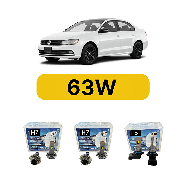 Kit LED Volkswagen Jetta (2007-2018) - Farol Alto Baixo e Milha