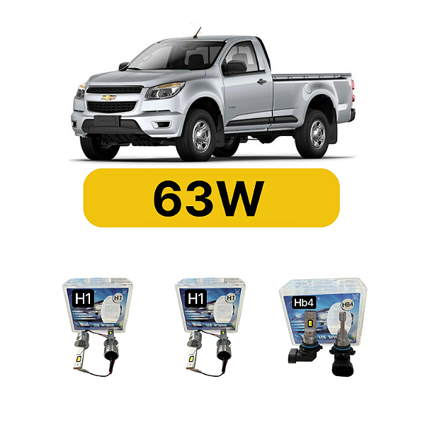 Kit LED Chevrolet S10 (2012-2016) - Farol Alto Baixo e Milha