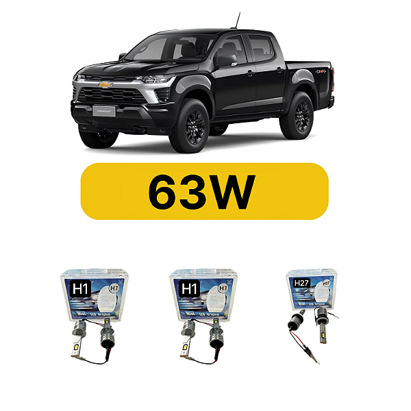 Kit LED Chevrolet S10 (2022-2025) - Farol com Projetor Alto Baixo e Milha