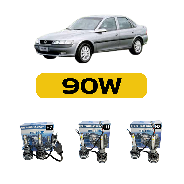 Kit Led Chevrolet Vectra (1995-1999) Foco Duplo - Farol Alto, Baixo e Milha