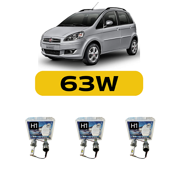 Kit LED Fiat Idea (2005-2016) - Farol com Projetor Alto Baixo e Milha