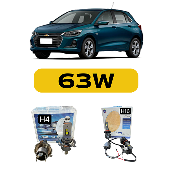 Kit LED Chevrolet Onix (2020-2024) - Farol Alto Baixo e Milha