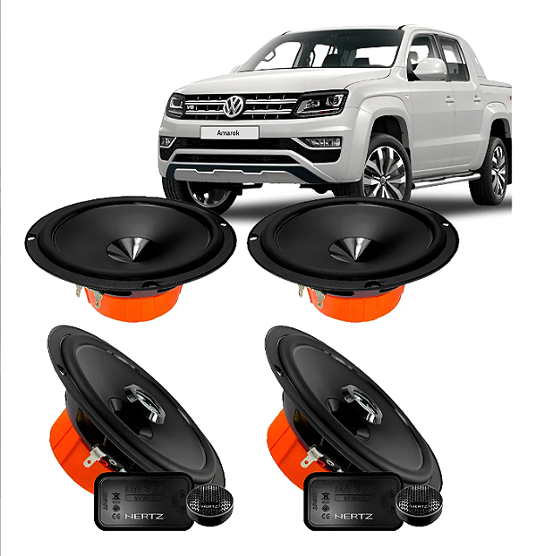 Kit Falantes 6 Para Vw Amarok 2010 A 2022 Hertz Dsk165