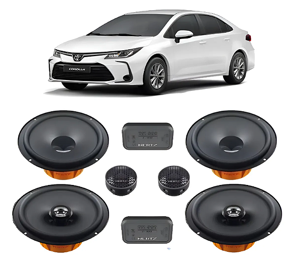 Kit Falantes 6 Para Toyota Corolla 2020 a 2026 Hertz Dsk165