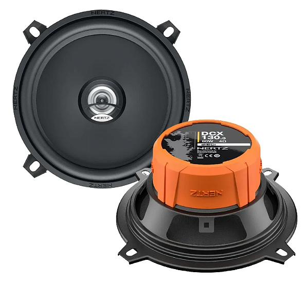 PAR Alto Falante 5 POLEGADAS Hertz Dcx 130.3 Coaxial 80 Watts Rms Cor Preto