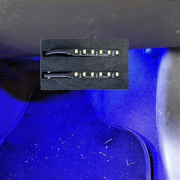 Par Led Iluminação Interna Para Assoalhos Azul com a fiação