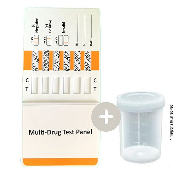 Teste Multi 9 Drogas Coc/Thc/Amp/Meth/Opi/Bar/Bzo/Mtd/Tca - Cx 5