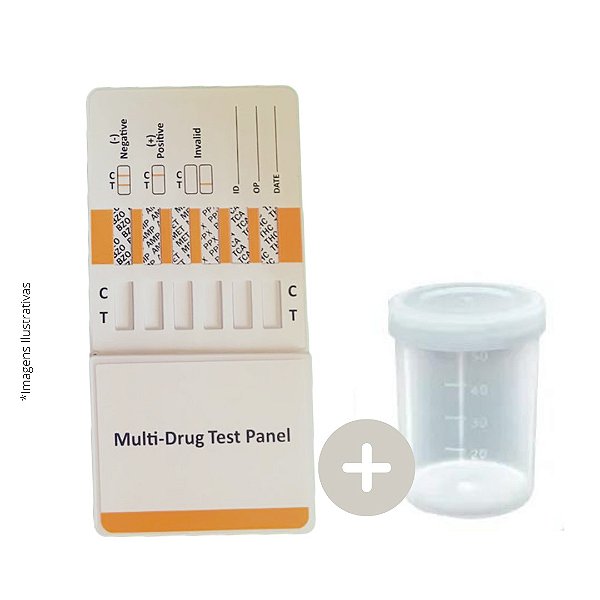 Teste Multi 12 Drogas AMP/BAR/BZO/COC/METH/MDMA/MTD/OPI/PCP/PPX/TCA/THC (Cx 25)