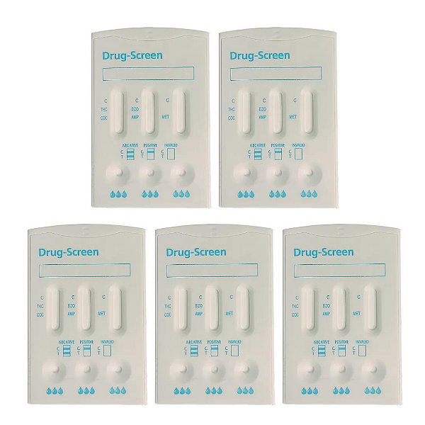 Kit Teste Rápido de Urina Multidrogas 5 - c/ 05un