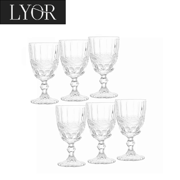 Conjunto 6 Taças de Água de Vidro Libélula 300ml - Lyor