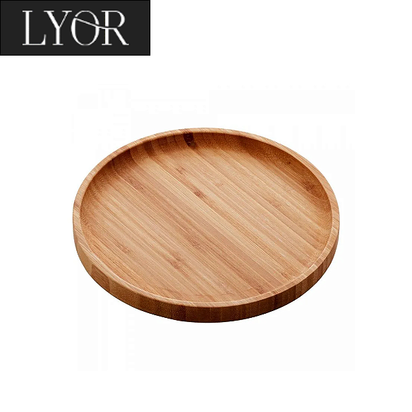 Bandeja de Bambu Round 20cm x 20cm x 2cm - Lyor