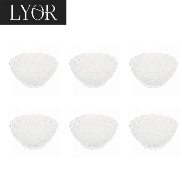 Conjunto 6 unidades Bowl de Vidro King 10cm x 4,5cm - Lyor