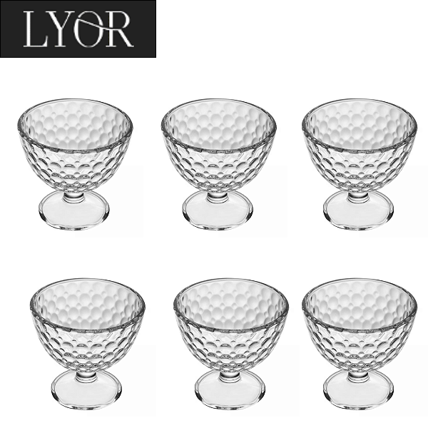 Taça para Sobremesa de Vidro Bolhas 300ml - Lyor