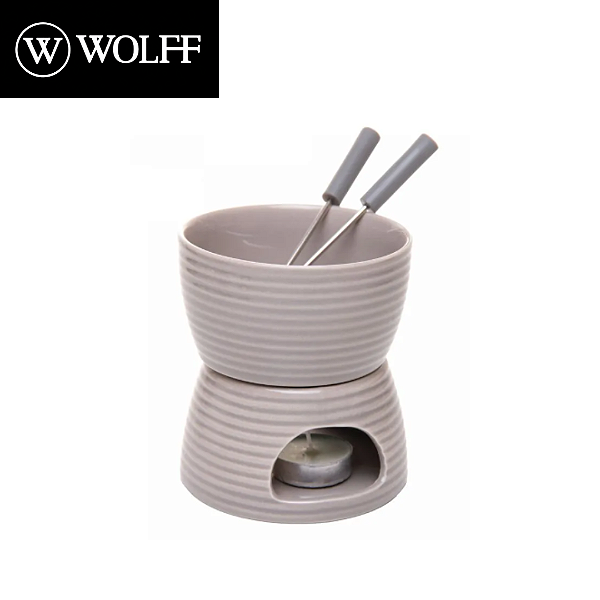 Aparelho de Fondue 6 Peças para Duas Pessoas Lines Cinza - Wolff