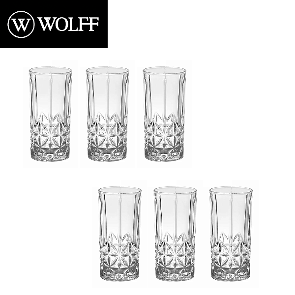 Conjunto 6 Copos Altos para Drink Stella 360ml Vidro - Wolff