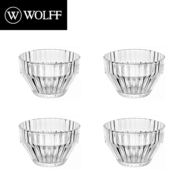 Conjunto 4 Bowls Império 11cm x 11cm x 6,5cm Cristal - Wolff