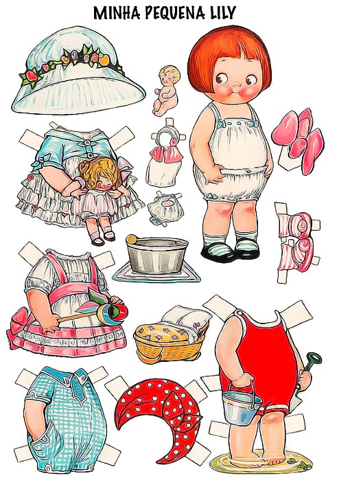 Boneca de Papel pequena Lily