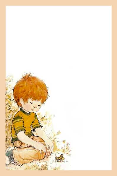 Papel de carta Menino e gafanhoto sem linhas