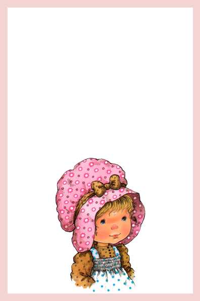Papel de carta menina touca rosa Mary May sem linhas