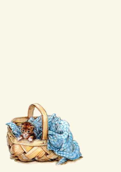 Papel de carta gatinho do cesto Lisi Martin