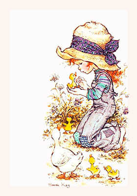 Papel de carta menina na natureza Sarah Kay