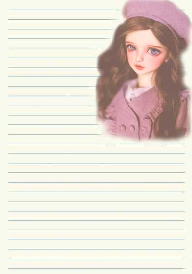 Papel de carta conjunto Perfeitas bonecas
